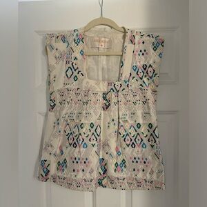 Structured Embroidered square Lauren Moffatt Top